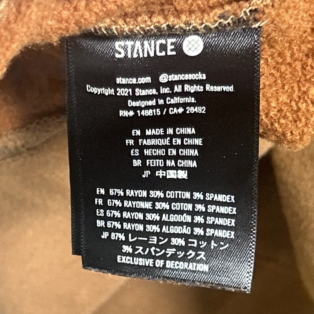 Stance ButterBlend Pullover Mens XL Brown 1/4 Zip Fleece Sweatshirt Soft Stretch - Picture 8 of 8